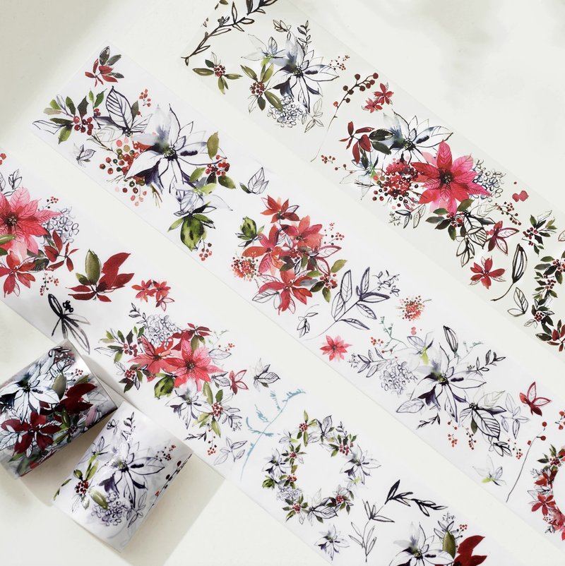 叶底藏花 PET 和纸胶带 5米卷 - 纸胶带 - 纸 多色