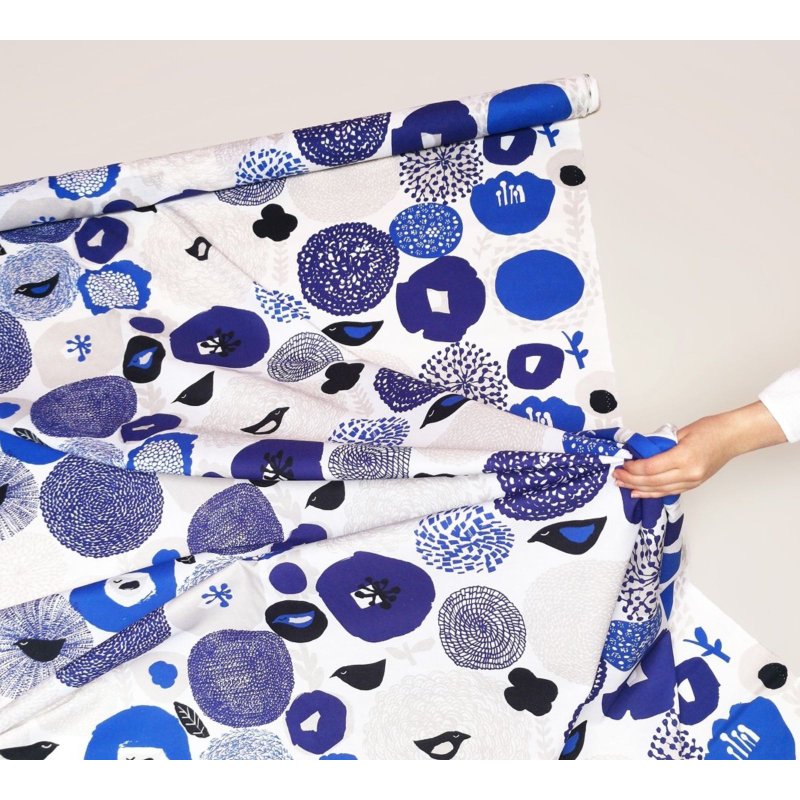 纯棉布料 (紫色星期天) 1单位50cm - 编织/刺绣/羊毛毡/裁缝 - 棉．麻 蓝色