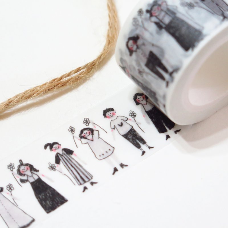 小人物 small potatoes  #06 / 手绘风 / 纸胶带 - 纸胶带 - 纸 灰色