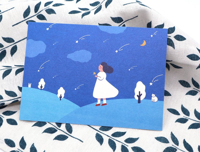 明信片-Sweet Night - 卡片/明信片 - 纸 蓝色
