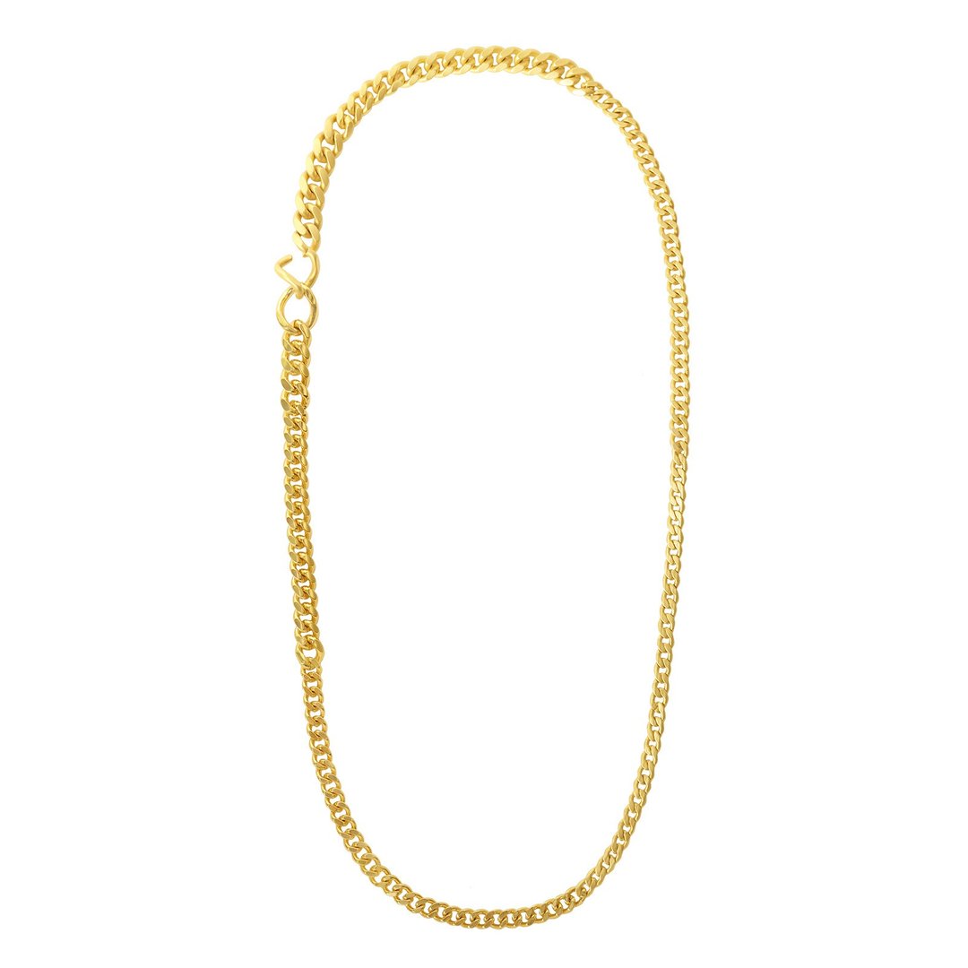雾亮面渐层金色长链 Ouro Chain Necklace 女生礼物 情人礼物 - 项链 - 铜/黄铜 金色