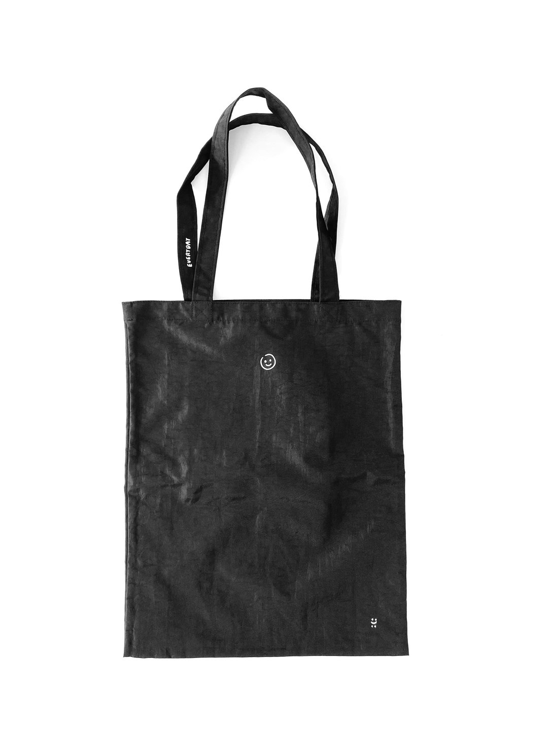 Tote Bag : Be happy - 侧背包/斜挎包 - 尼龙 黑色