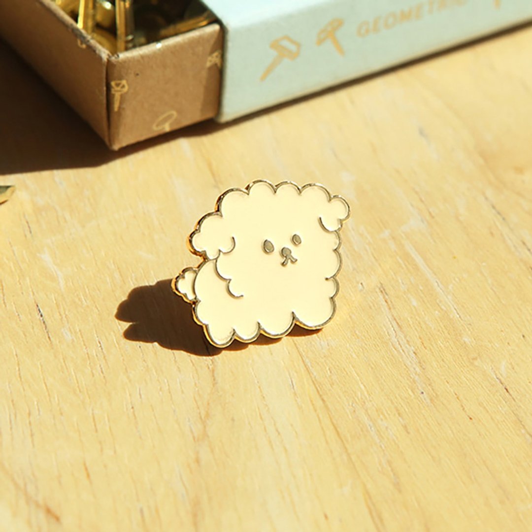 哈啰登登系列 造型别章 04.BiBi - 徽章/别针 - 其他金属 白色