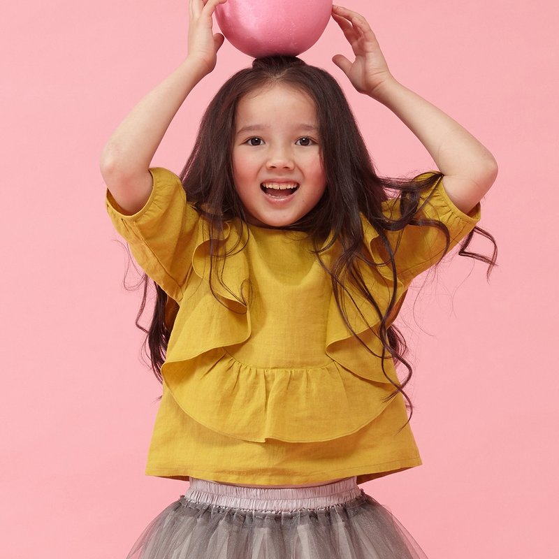 Ángeles-大荷叶五分袖苎麻上衣 - 其他 - 棉．麻 