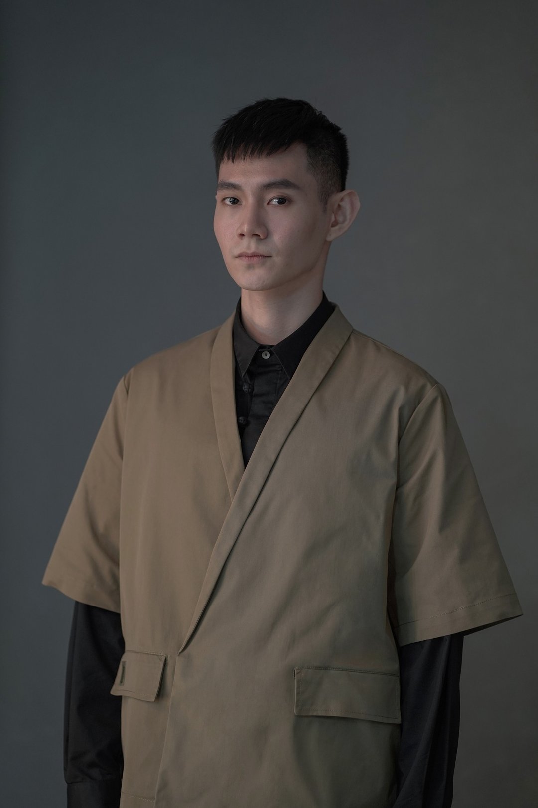 Magnetic Closure Jacket - 男装外套 - 棉 卡其色