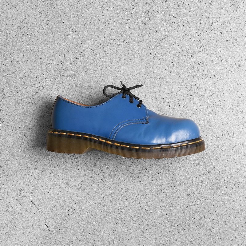 Vintage Dr. Martens Shoes 1461 马汀靴/英制老马丁/Vintage古着 - 其他女款皮鞋 - 真皮 蓝色