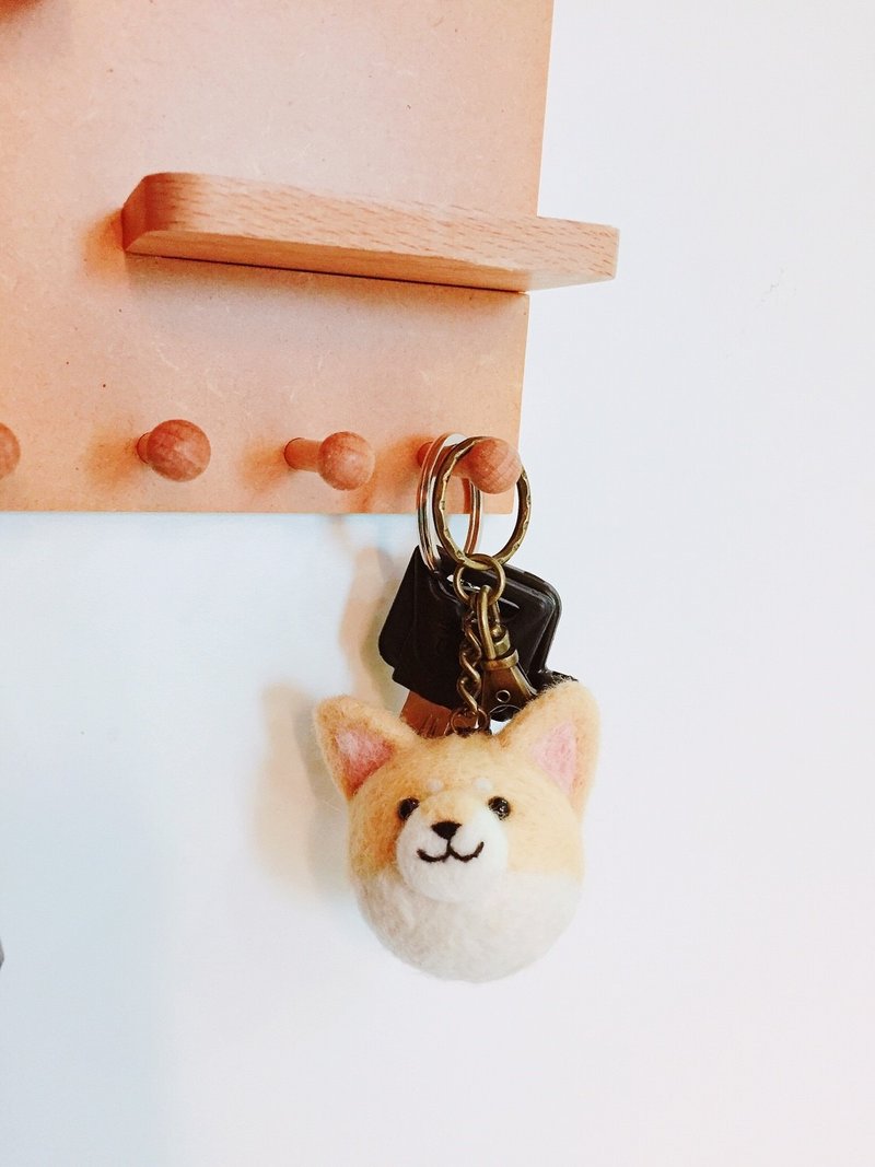 免费绣字 立体柴犬/猪仔钥匙圈 - 钥匙链/钥匙包 - 羊毛 