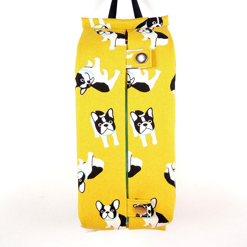 可挂式 收纳包 卫生纸/面纸套 - 斗牛犬(鹅黄) - 摆饰 - 棉．麻 黄色
