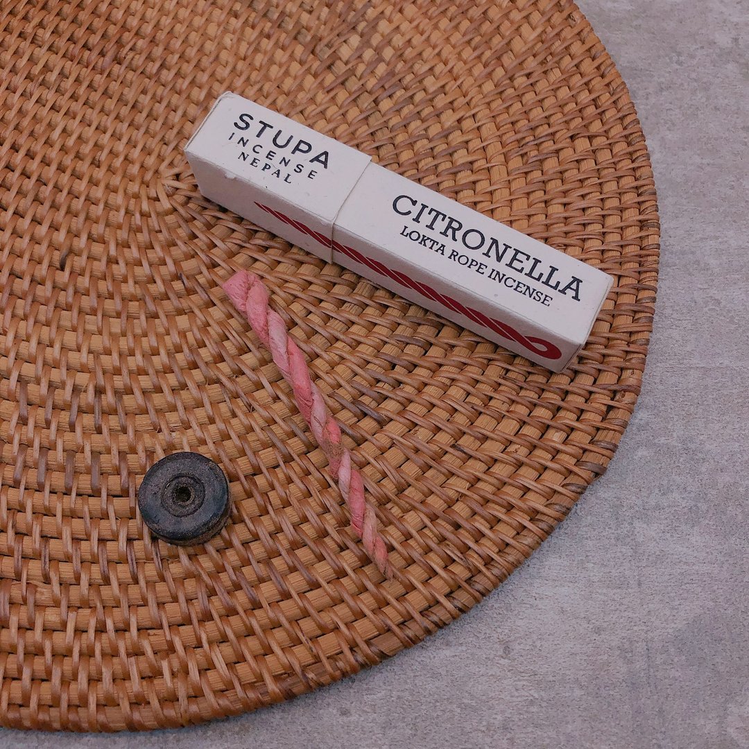 天然草本香氛 尼泊尔Stupa 手工绳香 - 香茅 Citronella - 香薰/精油/线香 - 浓缩/萃取物 红色
