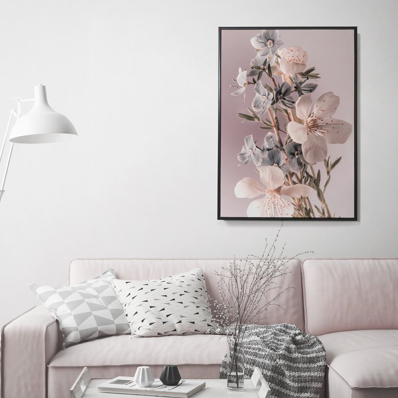 花语 • 苹果花－苹果花/送礼/典雅/花/客厅/玄关/居家挂画/布置 - 海报/装饰画/版画 - 棉．麻 多色