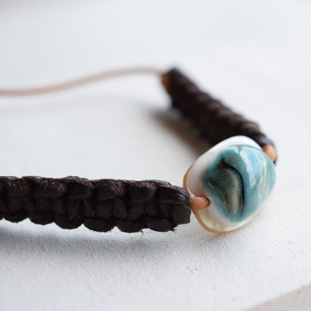 Luminous Leather Bracelet - 手链/手环 - 真皮 