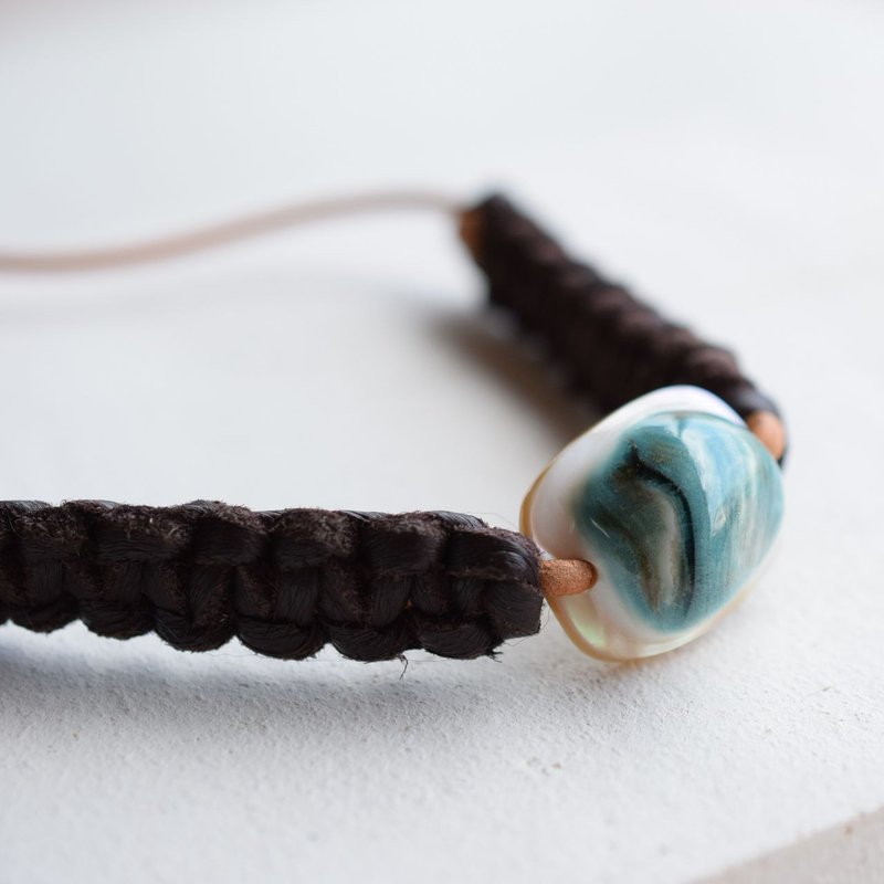 Luminous Leather Bracelet - 手链/手环 - 真皮 