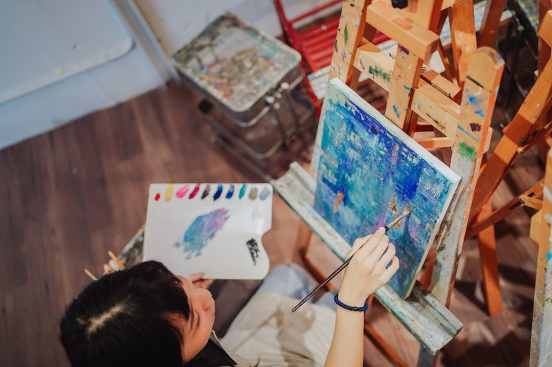 抽象金箔油画二・初学者可 - 插画/绘画/写字 - 棉．麻 