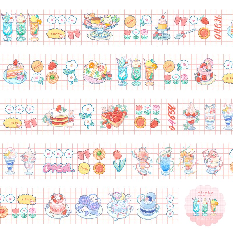 PET 胶带 - SWEETS - 纸胶带 - 塑料 多色