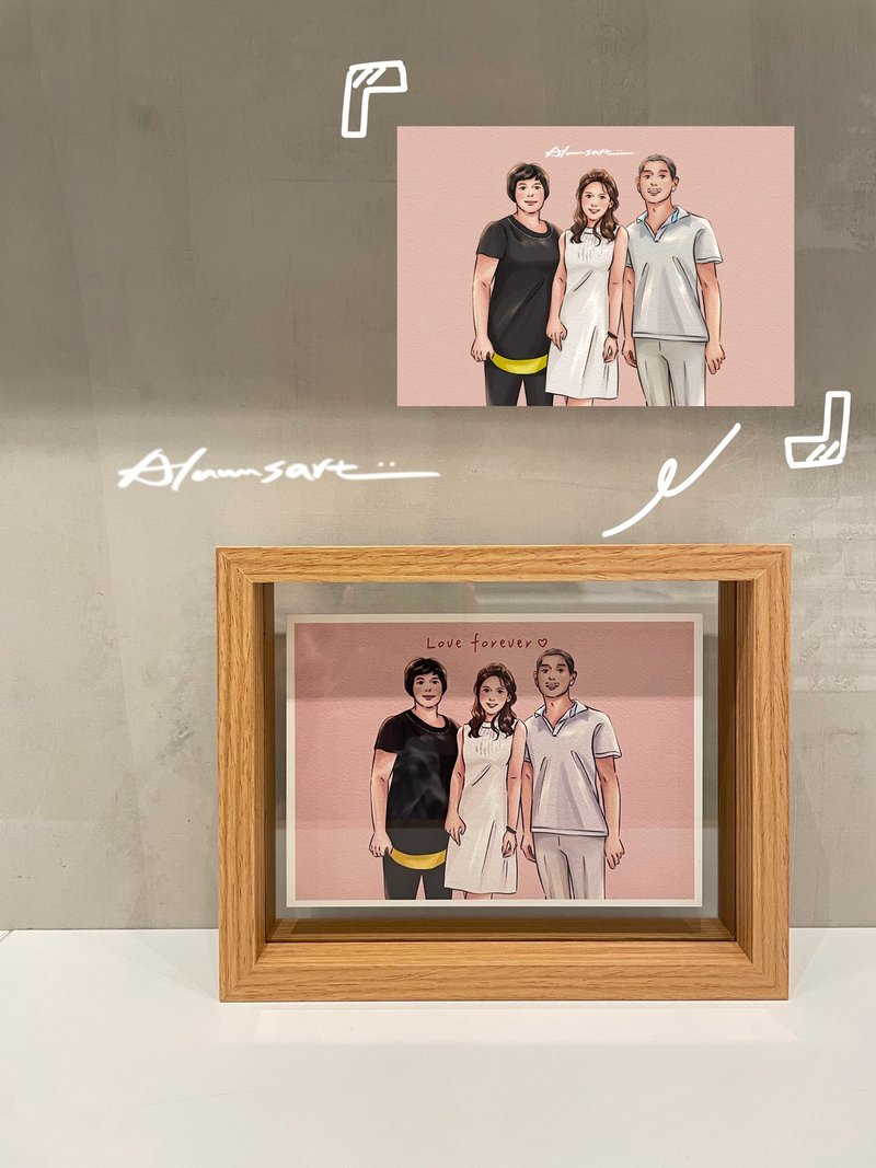 【加购】 相框 ''人像似颜绘加购'' - 电子手绘真人画像/绘画/插画 - 其他材质 多色