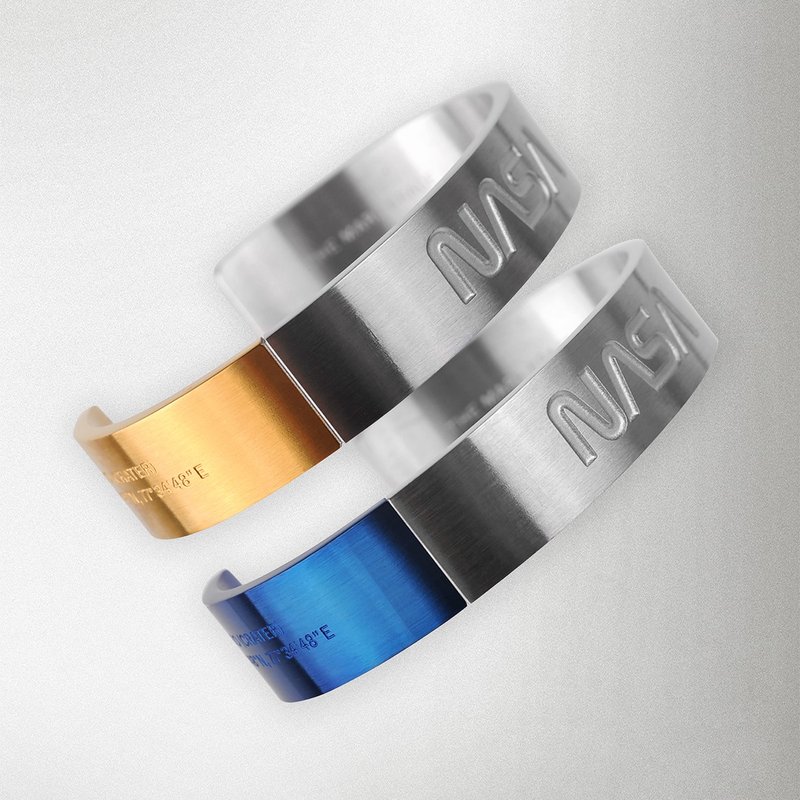 NASA 主题 - Anicorn 火星任务限定双色手镯 The Mars Cuff - 手链/手环 - 其他金属 银色