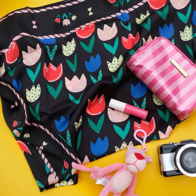 Tulipies scarf - 丝巾 - 聚酯纤维 多色