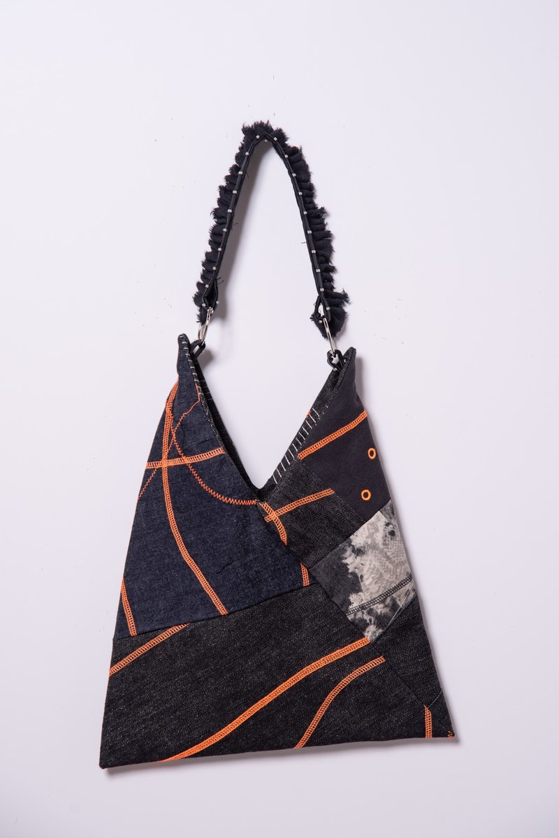 【永续设计】REHOW X 设计师Jenn Lee联名限量_简约时尚丹宁拼接( - 侧背包/斜挎包 - 棉．麻 