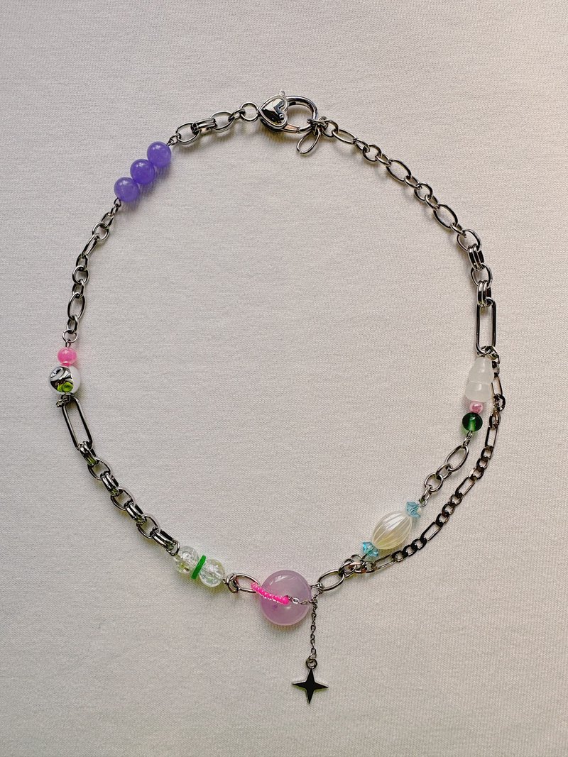 【新春贺年礼物】平安扣 串珠 钢链 颈链 | 配饰 吊饰 y2k - 项链 - 其他金属 多色