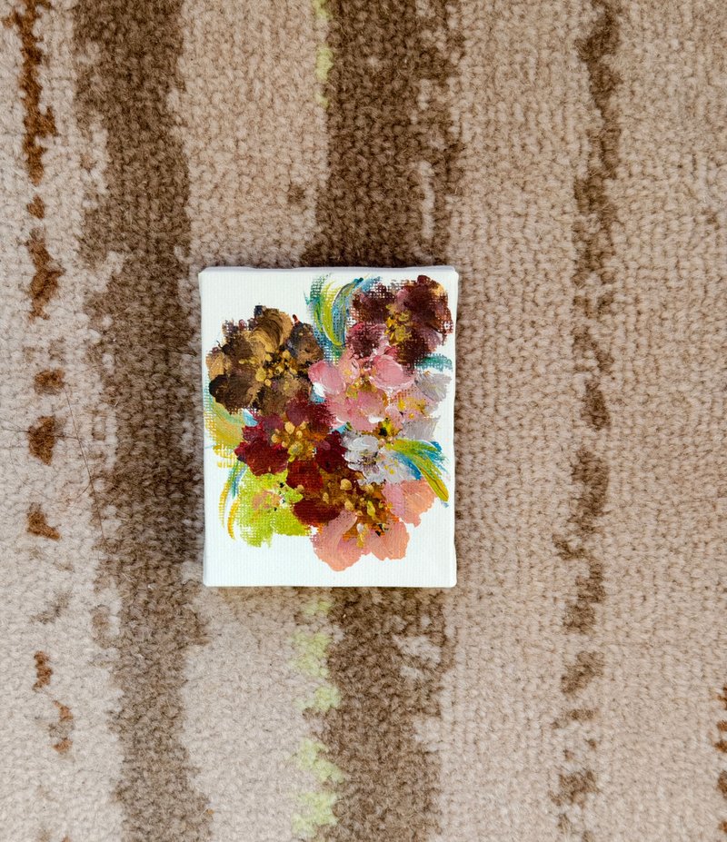 迷你挂画/无框画/压克力水彩画/花卉画/装饰画 - 海报/装饰画/版画 - 棉．麻 