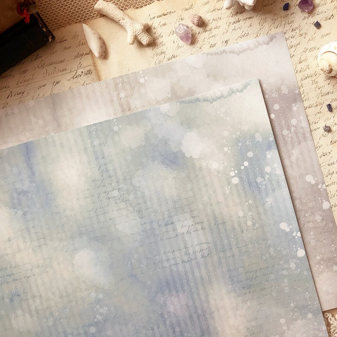 水中的光 蓝色、灰色 - 纸盒/包装盒 - 纸 蓝色