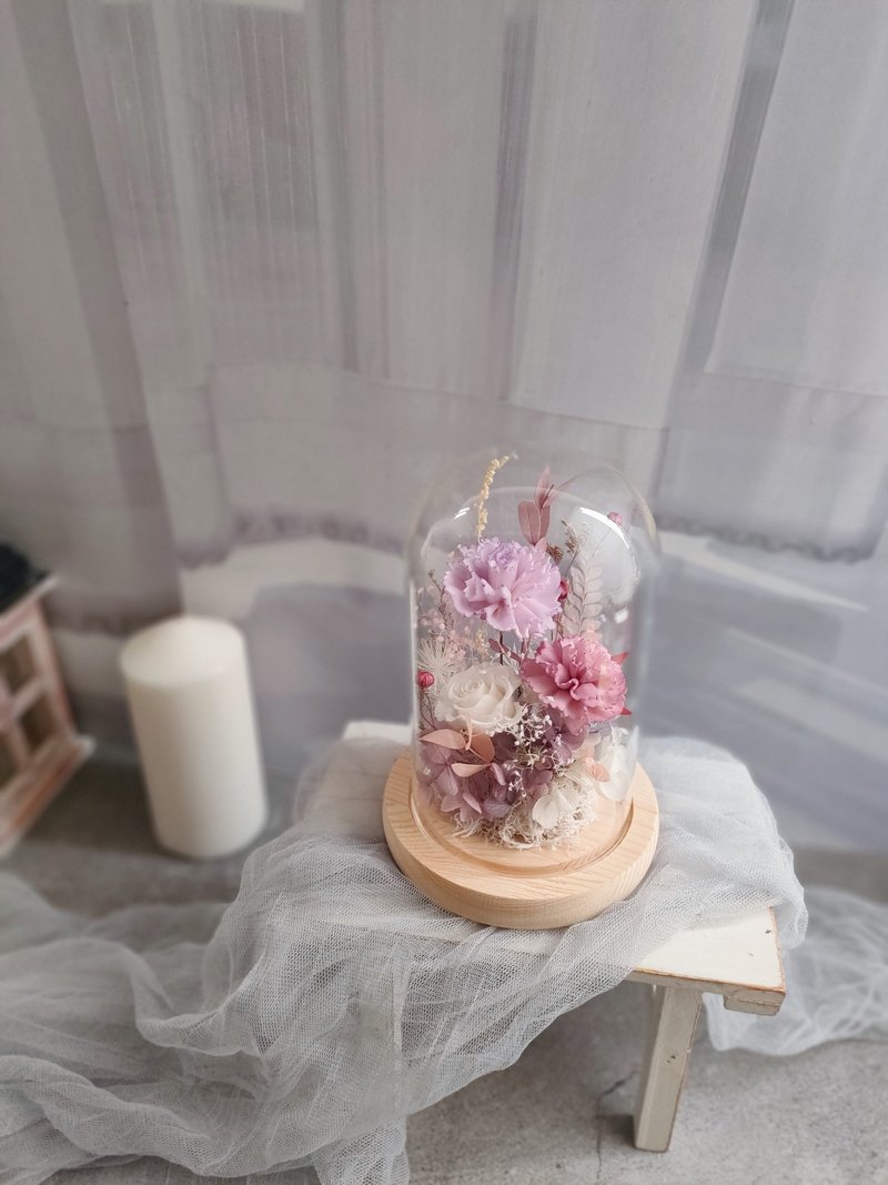 毕业礼物 康乃馨玻璃花盅毕业 老师礼物 - 干燥花/捧花 - 植物．花 红色