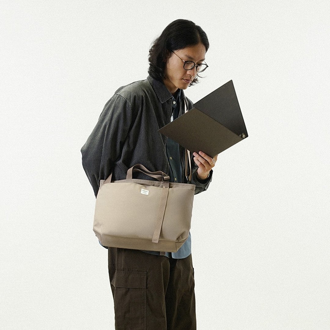 Classic系列新品 | LENA 日常三用托特包 单肩包 (雾卡其) - 侧背包/斜挎包 - 聚酯纤维 卡其色