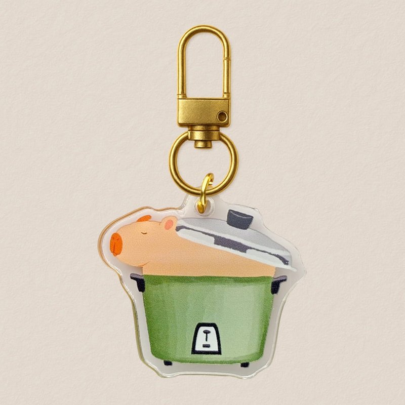 压克力吊饰-电锅蒸水豚 40mm写实风格插画 - 吊饰 - 压克力 