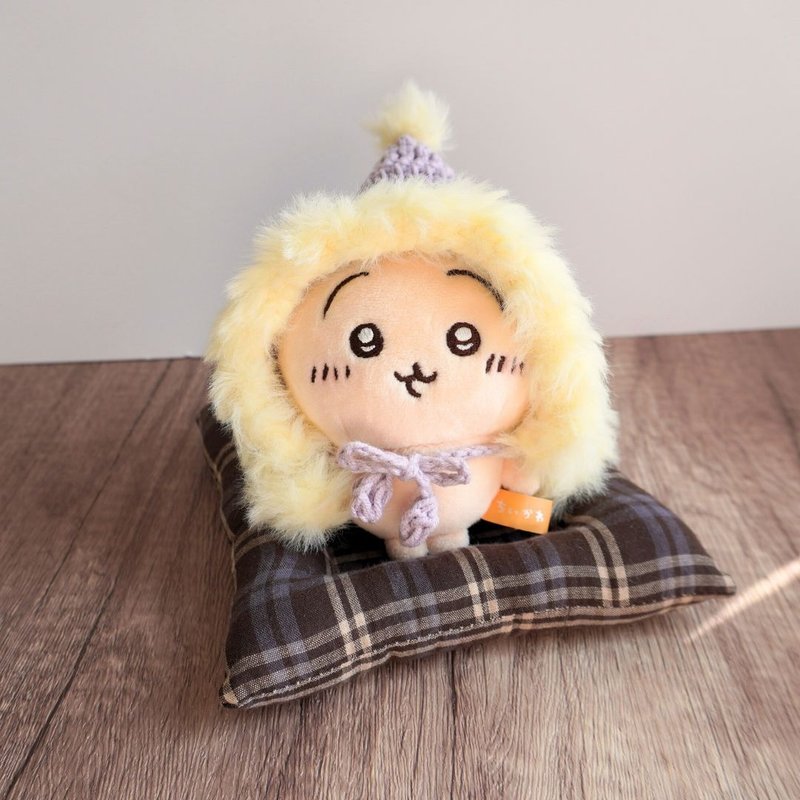 棉花糖斗篷(黄边+紫底)  | 娃衣 吉伊卡哇 ちいかわ Chiikawa - 玩偶/公仔 - 棉．麻 黄色