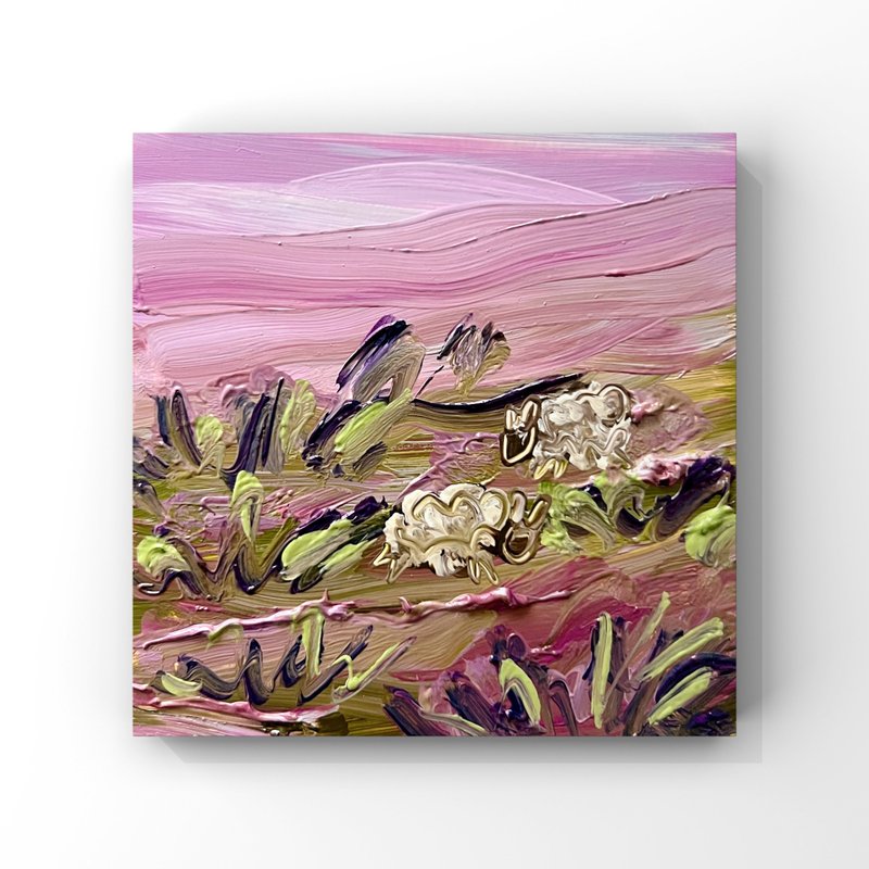 原创油画抽象风景艺术薰衣草田羊艺术普罗旺斯 - 海报/装饰画/版画 - 其他材质 多色