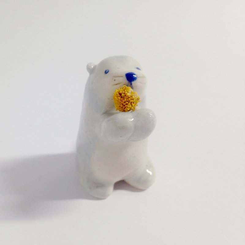 Wednesday水族馆 水獭宝 婴儿蓝 - 摆饰 - 瓷 蓝色