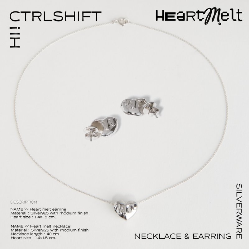 Ctrlshift - Heartmelt - 项链 - 纯银 银色