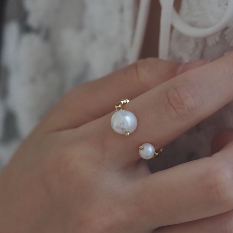 | 2way | 胖胖的淡水珍珠戒指手环| 六月诞生石 - 戒指 - 珍珠 白色