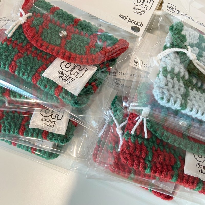 柔软针织卡夹零钱包 - 零钱包 - 聚酯纤维 红色