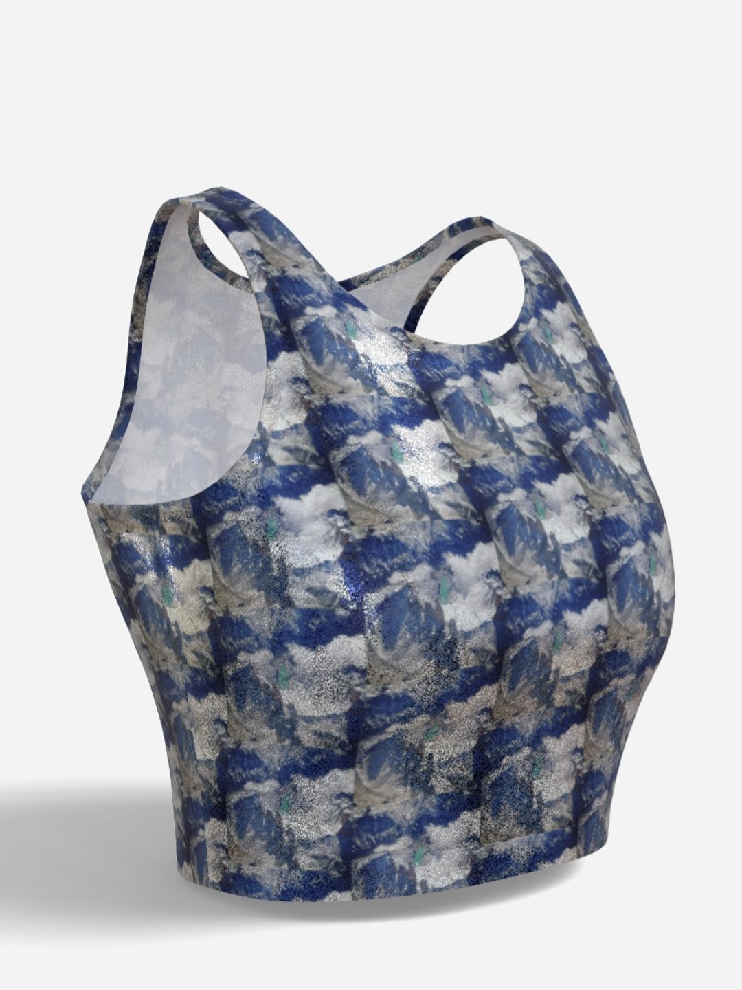 Torres del Paine Glitter Tank Top 俯瞰塔山 亮片背心 吸湿排汗 - 女装运动衣 - 聚酯纤维 银色