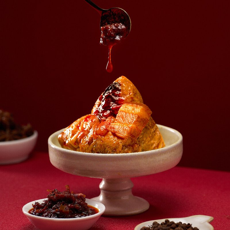 【初粽贺年礼盒】麻辣鲜肉粽10入 - 熟食小吃 - 新鲜食材 红色