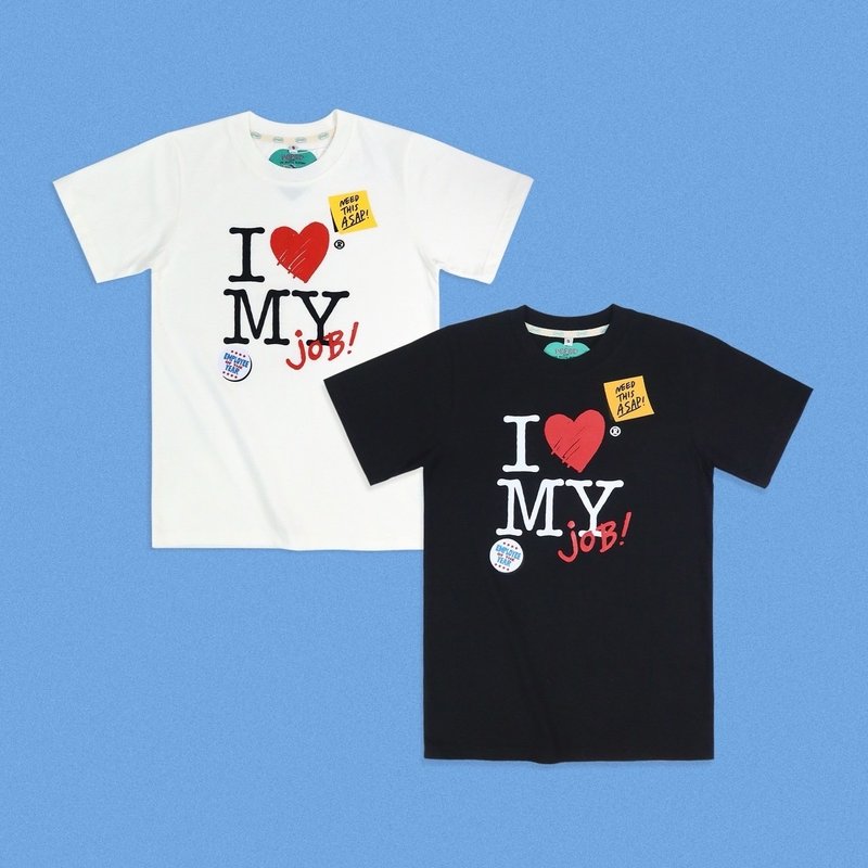 DADDYCLUB | I Love My Job T-shirt 超可爱的“我爱我的工作”图案 T 恤 - 女装 T 恤 - 其他材质 