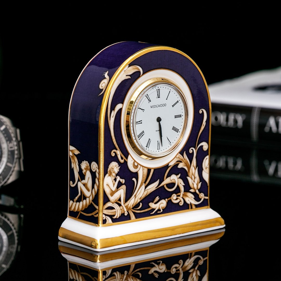 英国制Wedgwood 丰饶之角1995年学生书桌时尚骨瓷时钟 陶瓷钟桌钟 - 时钟/闹钟 - 瓷 