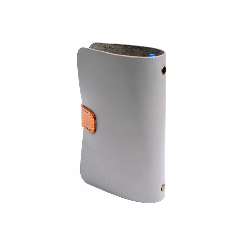 带猫出门。植鞣真皮活页笔记本 - 笔记本/手帐 - 真皮 灰色