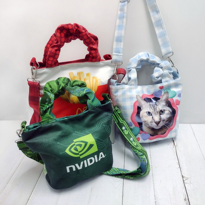 定制化 皱褶提把 手提包 手提袋 外出斜背包 订做 托特包来图订制 - 侧背包/斜挎包 - 其他材质 