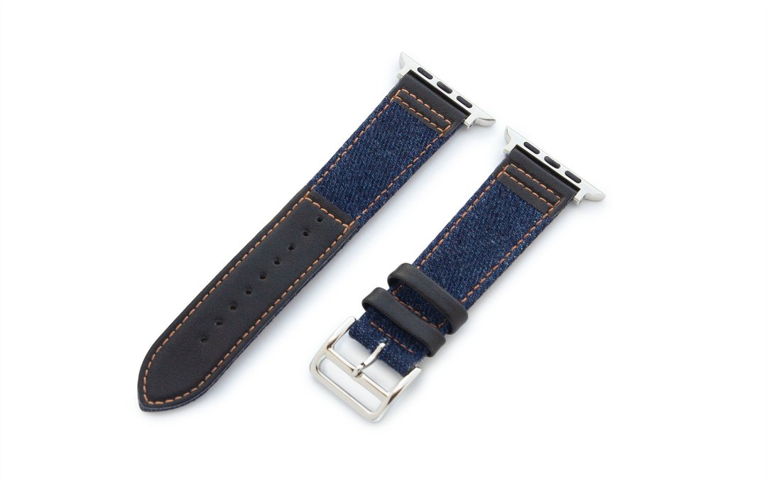 Torrii Apple Watch 42 / 44mm 皮革表带 - 蓝色牛仔 - 表带 - 其他材质 