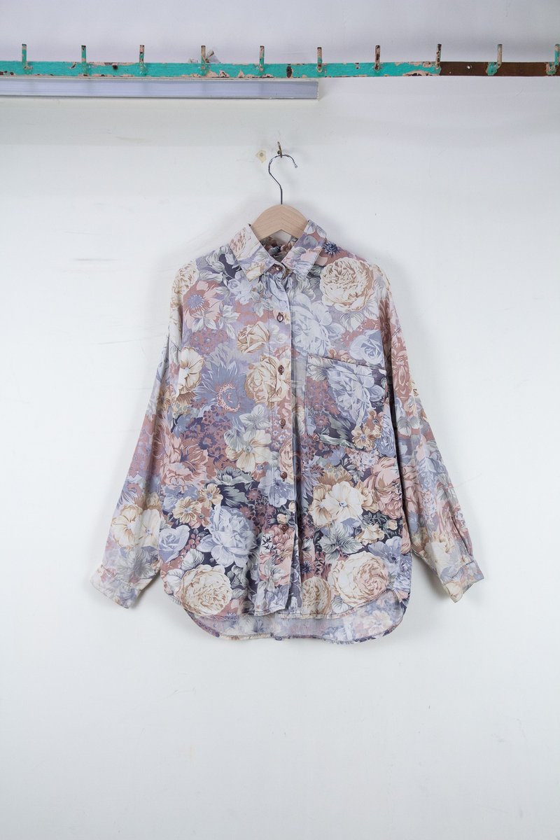 Vintage 大花朵图样衬衫 - 女装衬衫 - 其他材质 