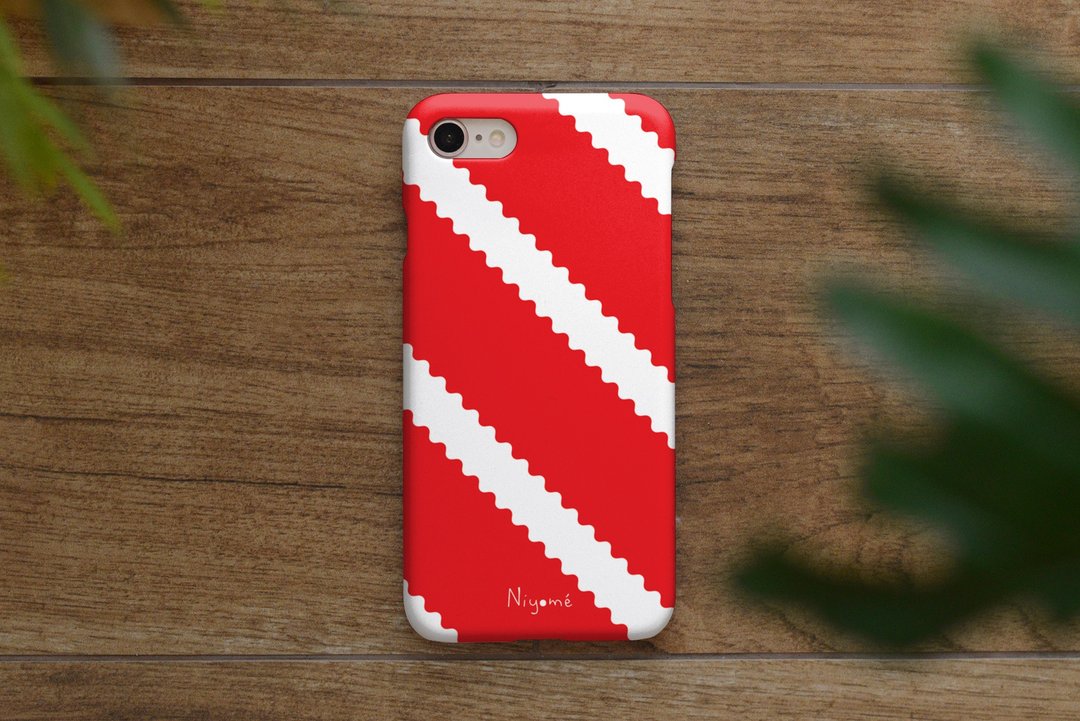 iphone case zigzag on red for iphone5s,6s,6s plus, 7,7+, 8, 8+,iphone x - 手机壳/手机套 - 塑料 红色