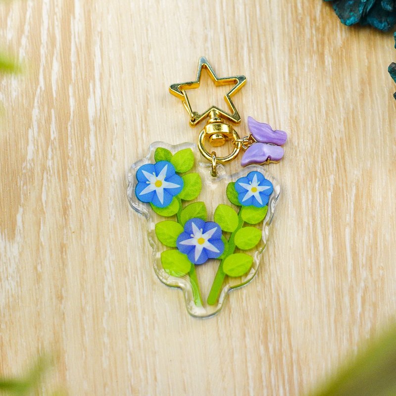 台湾原生花钥匙圈 / 土丁桂 / 压克力吊饰 - 钥匙链/钥匙包 - 压克力 