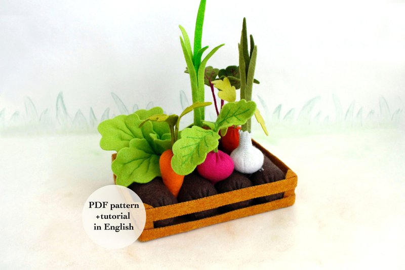 毡制蔬菜园和床的缝制PDF教程和模式 - 手工艺教程/工具书 - 其他材质 