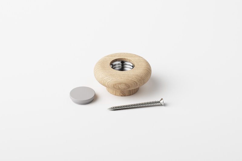 BUTTON 木质挂勾 S - 收纳用品 - 木头 