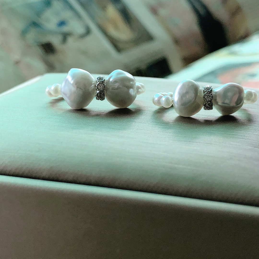 PJ巴洛克蝴蝶结戒指 - 戒指 - 珍珠 