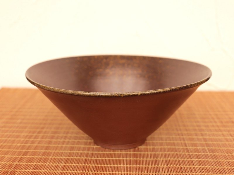 Bizen Bowl d1-032 - 浅碟/小碟子 - 陶 咖啡色