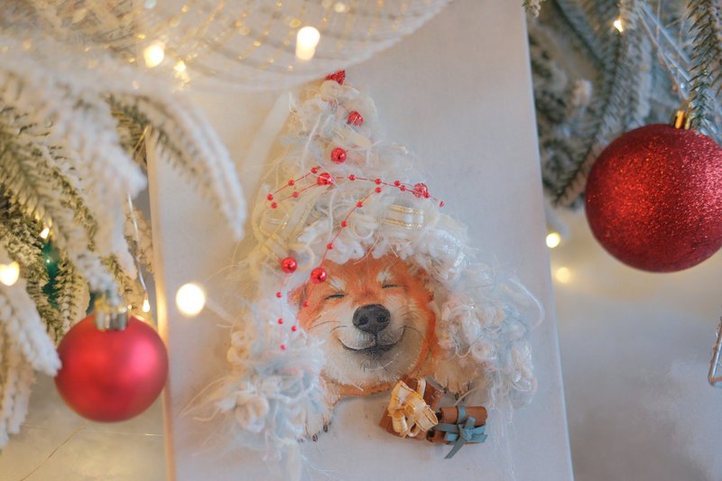 宠物似颜绘 编织画 可定制化 圣诞布置 居家挂画 - 摆饰 - 棉．麻 