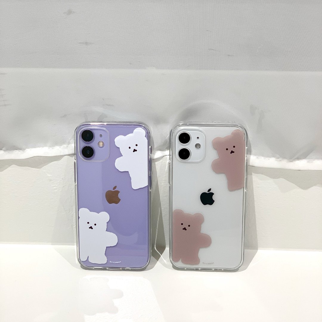 韩国文创 Chanibear 手机壳 -jellhard, Twin bear 2type 舒适的使用和保护 - 手机壳/手机套 - 其他材质 